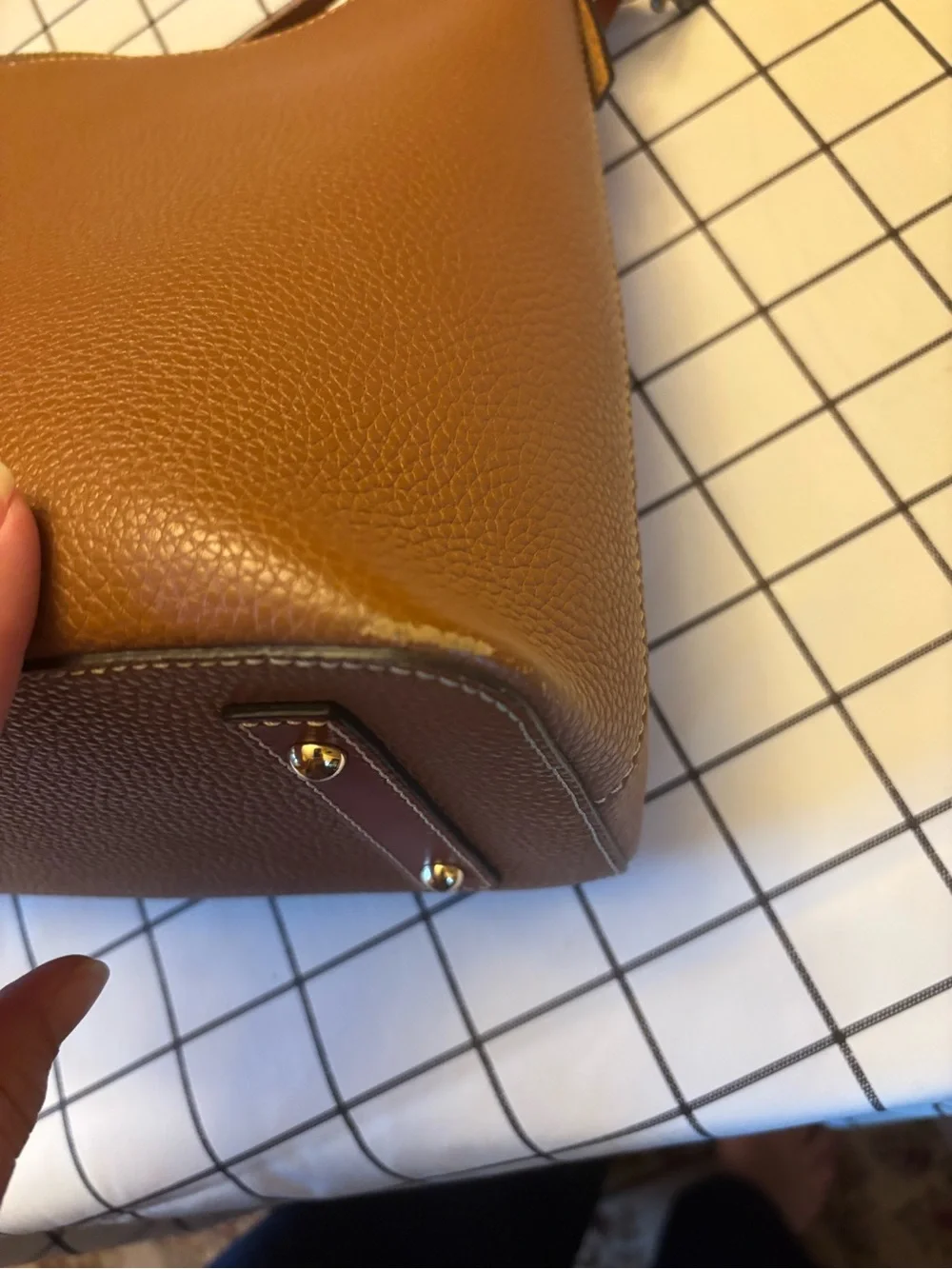 Dooney & Bourke Tan Pebble Grain Hobo